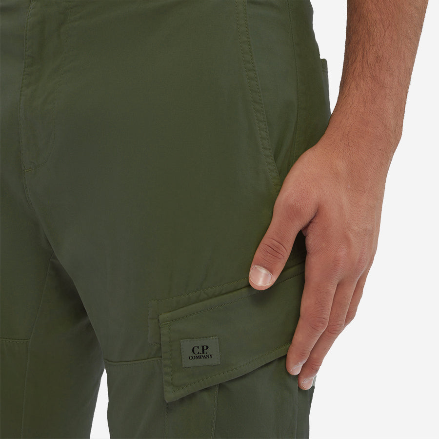 Stretch Sateen Cargo Pants Ergonomic Fit - Ivy Green