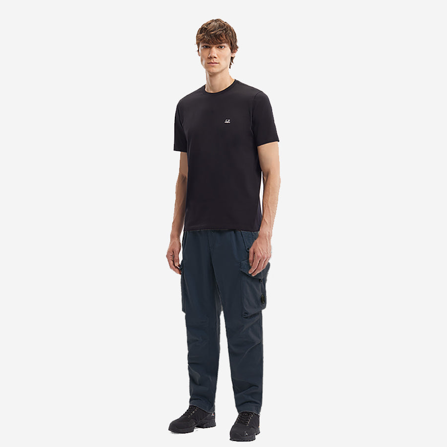 Stretch Sateen Lens Cargo Pants Loose Fit - Total Eclipse Navy