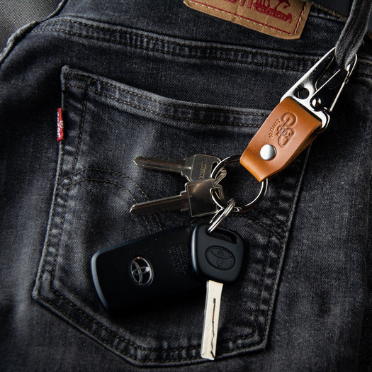 Stubby Leather Key Hook - Tan