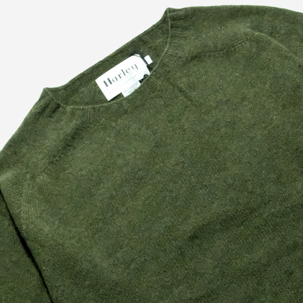 Superfine Lambswool Crew Sweater - Loden Olive