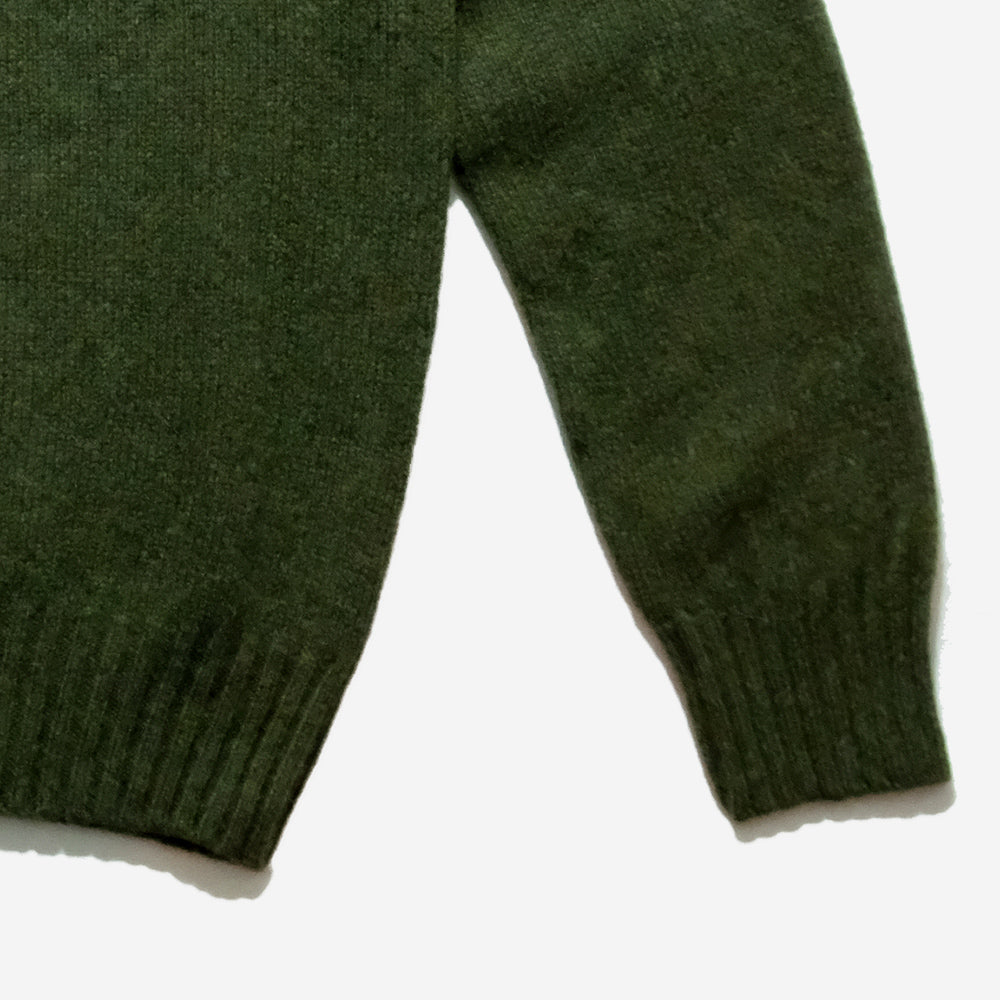 Superfine Lambswool Crew Sweater - Loden Olive