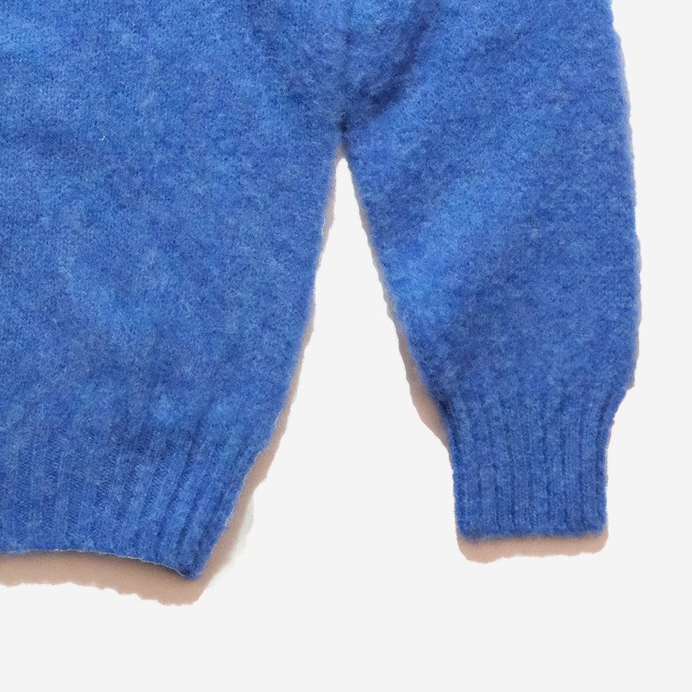 Supersoft Shaggy Wool Crew Sweater - Blue Toon