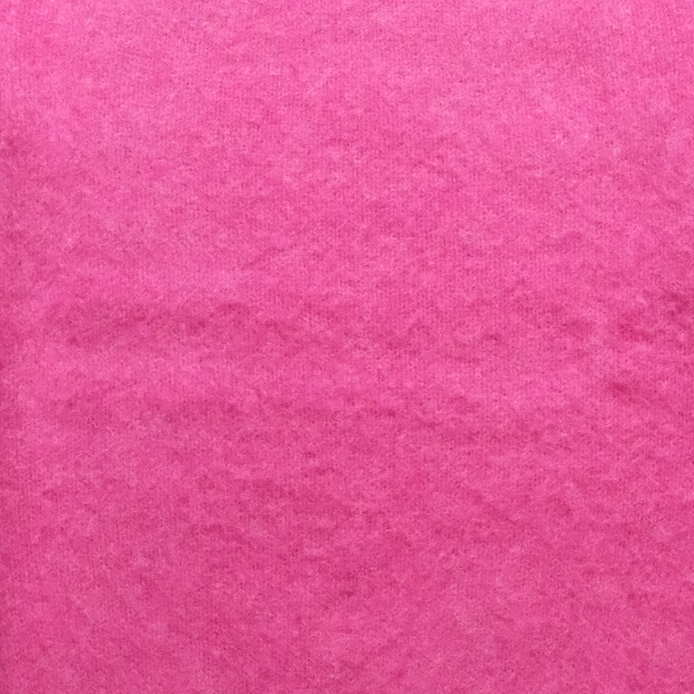 Supersoft Shaggy Wool Crew Sweater - Carnation
