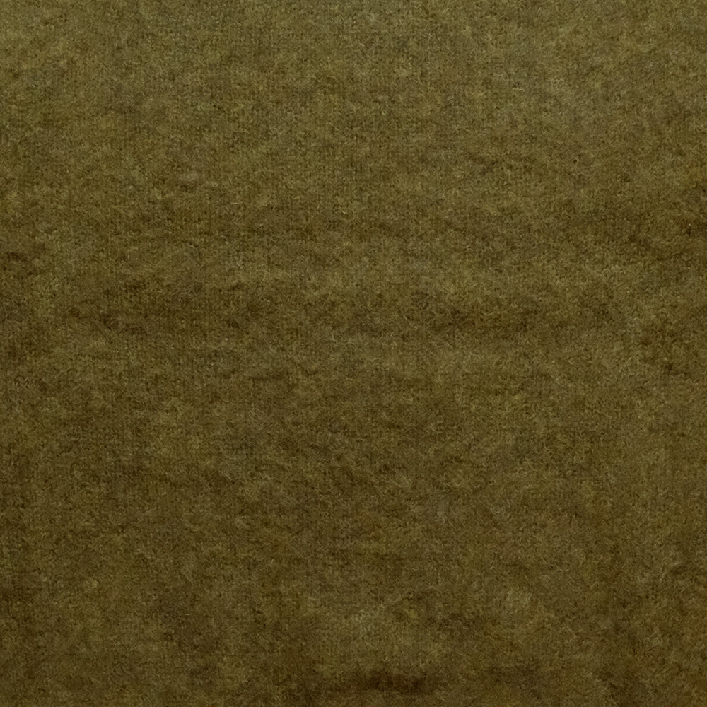 Supersoft Shaggy Wool Crew Sweater - Dark Olive