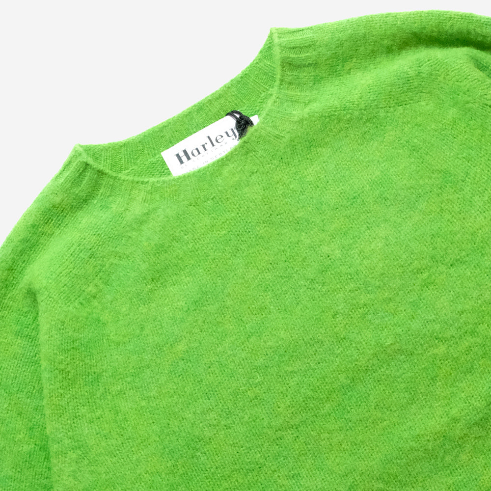 Supersoft Shaggy Wool Crew Sweater - Garden Leaf