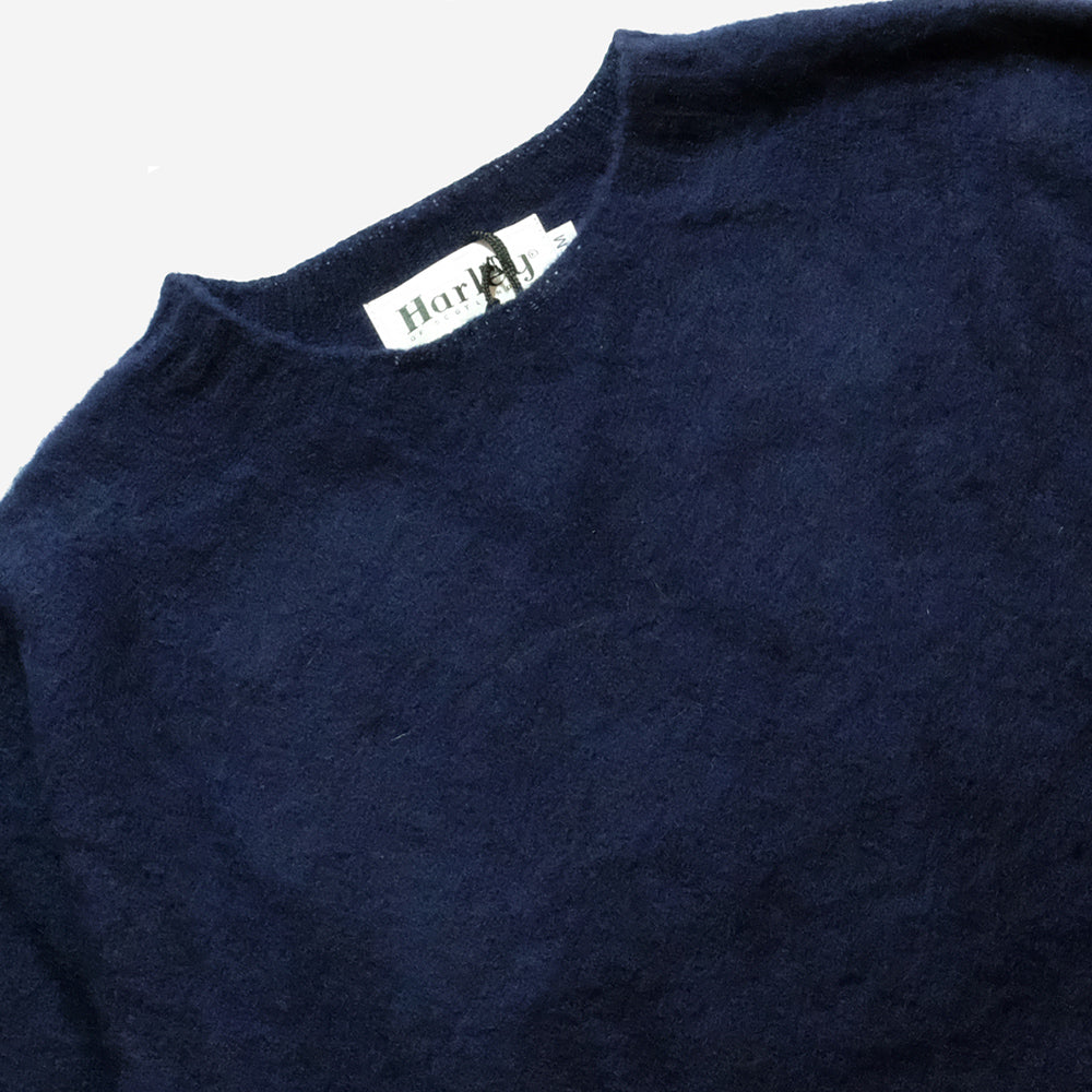 Supersoft Shaggy Wool Crew Sweater - New Navy