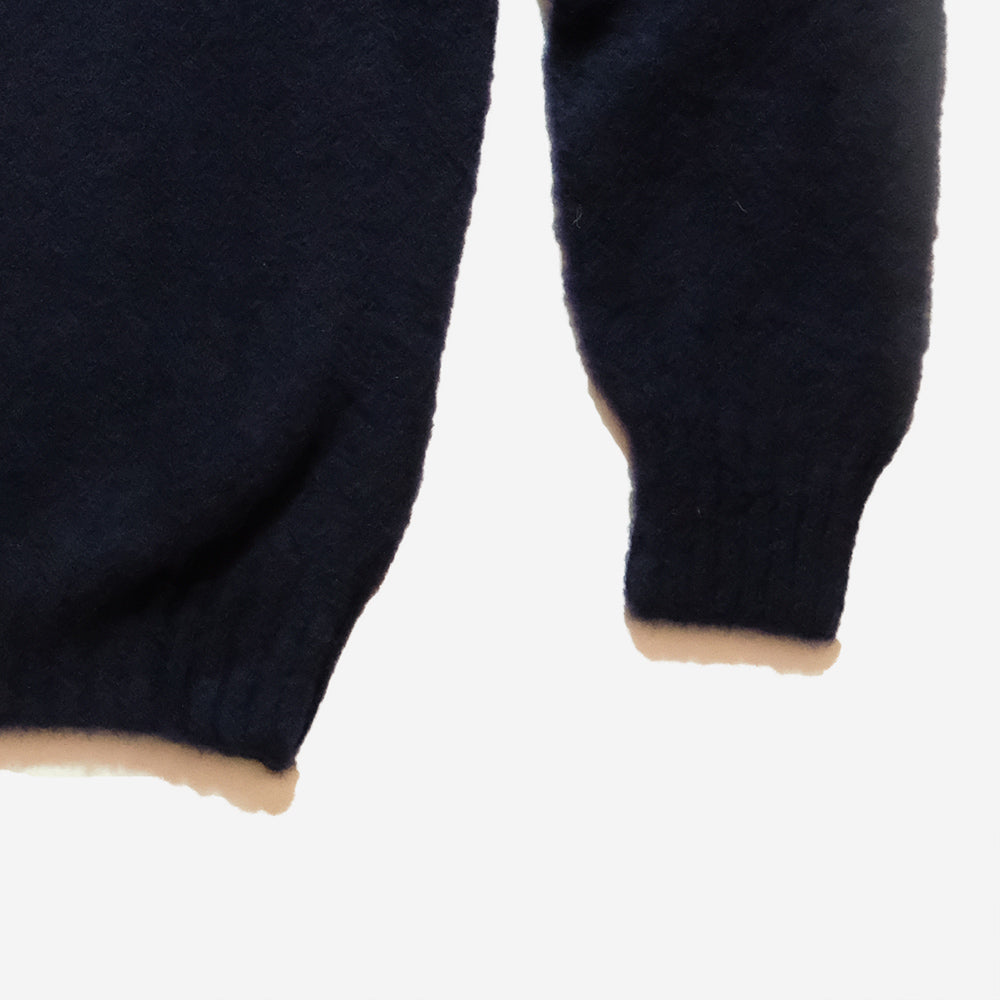 Supersoft Shaggy Wool Crew Sweater - New Navy