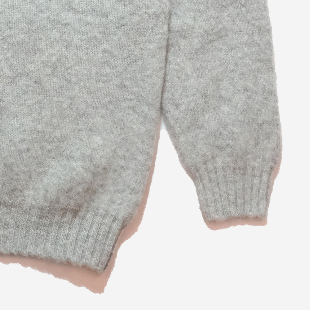 Supersoft Shaggy Wool Turtleneck - Silver