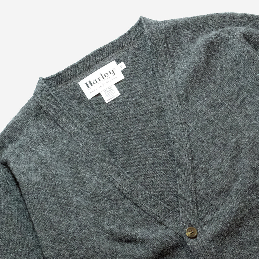 Supersoft Wool Saddle Cardigan - Oxford Grey