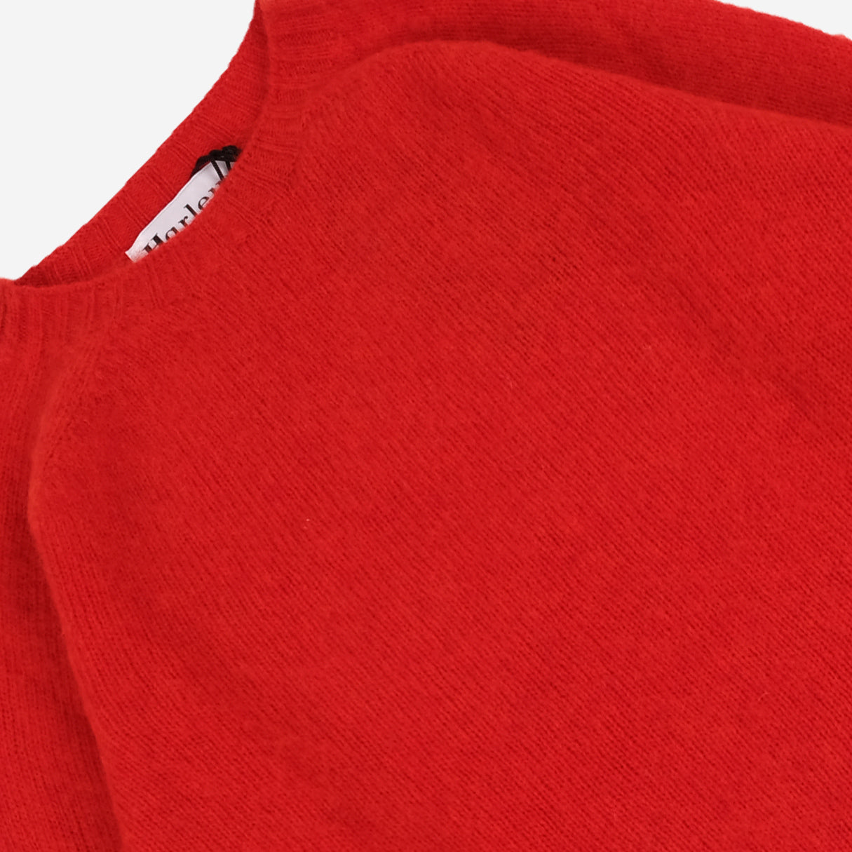 Supersoft Shaggy Wool Crew Sweater - Carmen Red