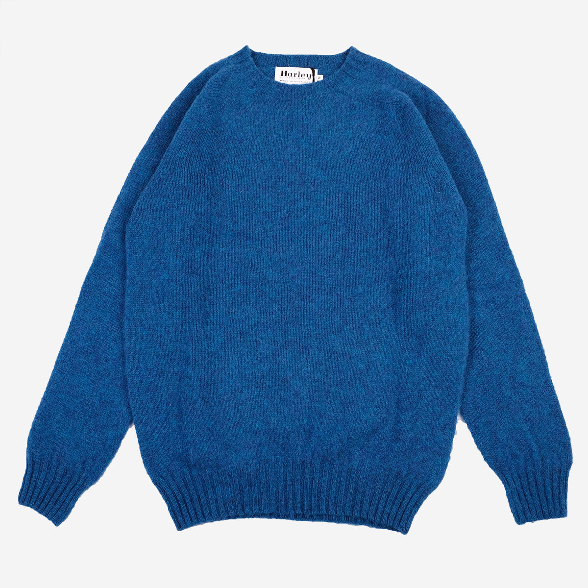Supersoft Shaggy Wool Crew Sweater - Neptune Blue