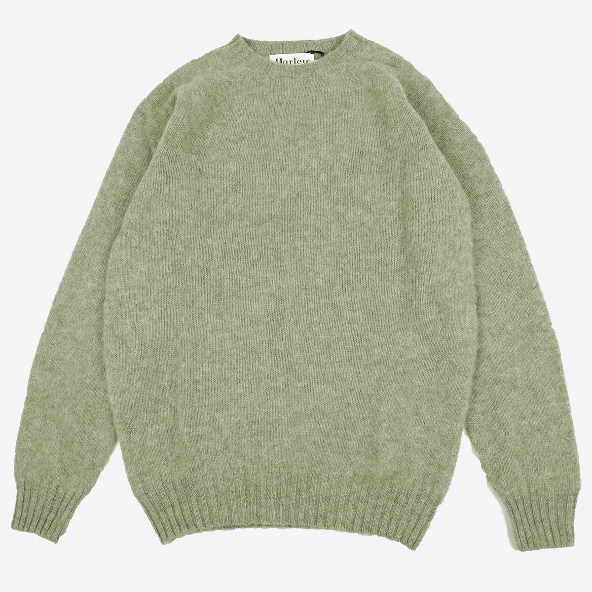 Supersoft Shaggy Wool Crew Sweater - Sage