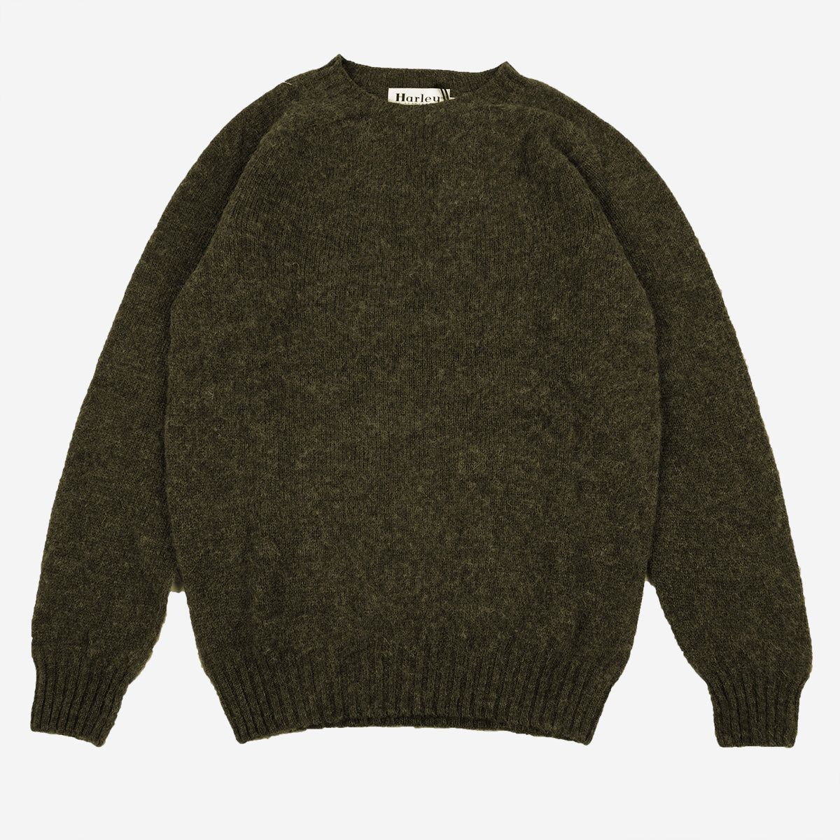 Supersoft Shaggy Wool Crew Sweater - Scots Pine