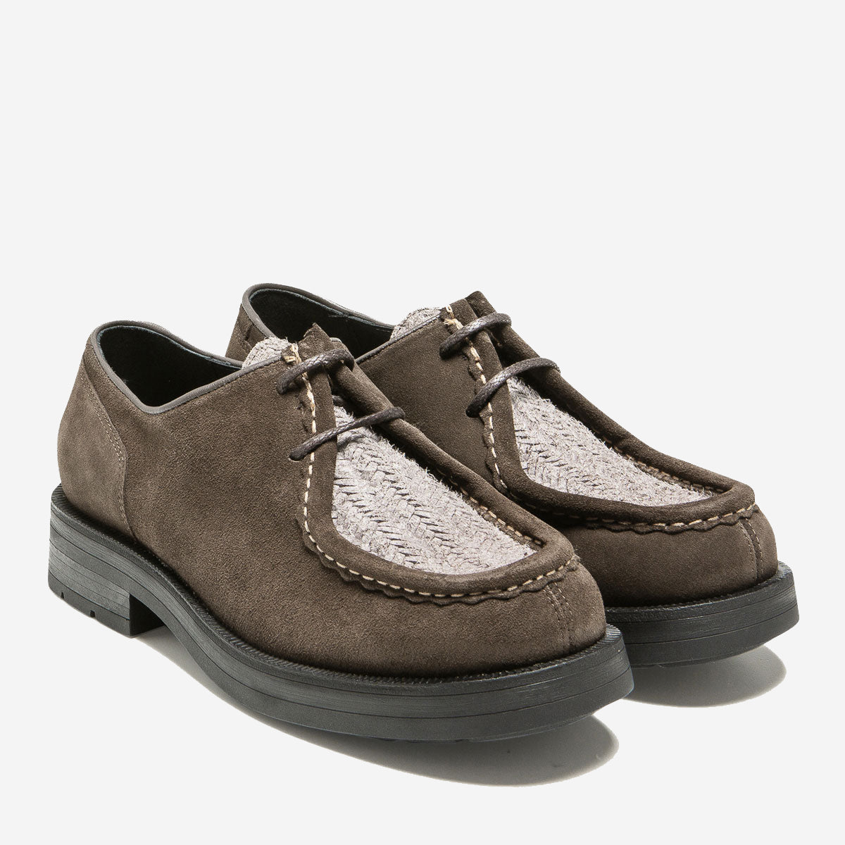 Tambour VS Suede Tyrolean Shoes - Brown