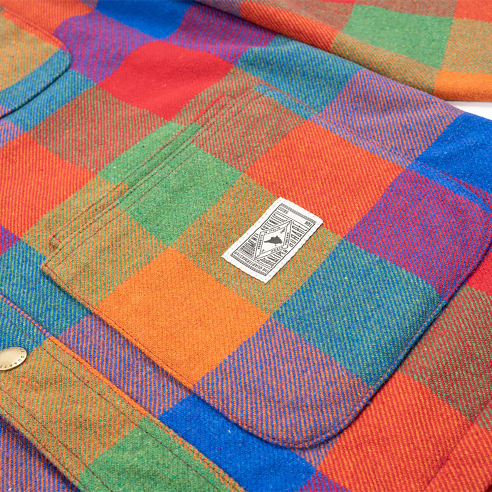 Galceti Chestnut Wool Jacket - Rainbow Check