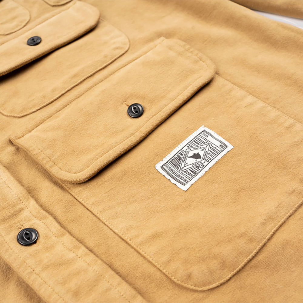 Cantagallo Dozen Pocket Moleskin Overshirt - Tobacco