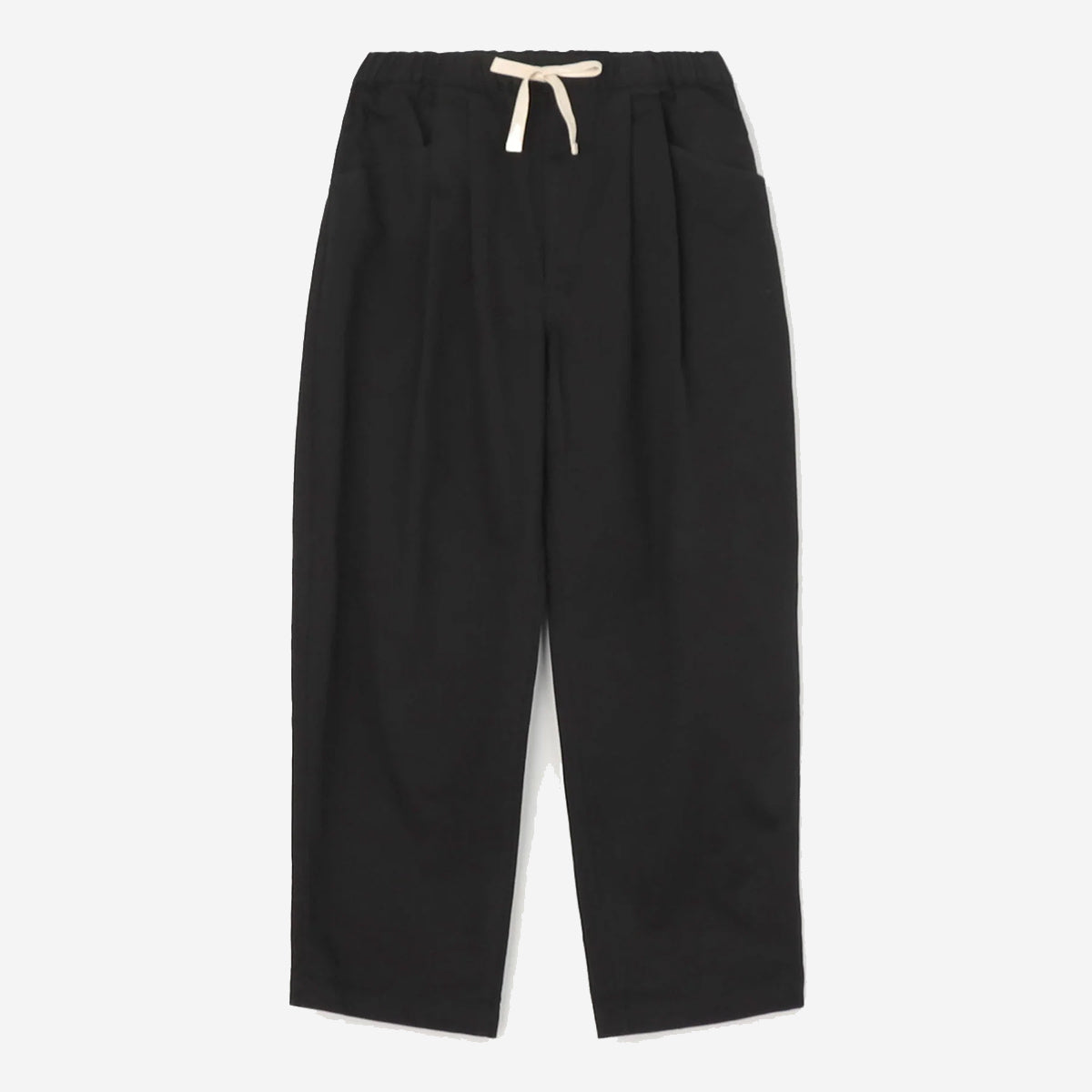 Two-Tuck Heavy Twill Easy Pants - Black