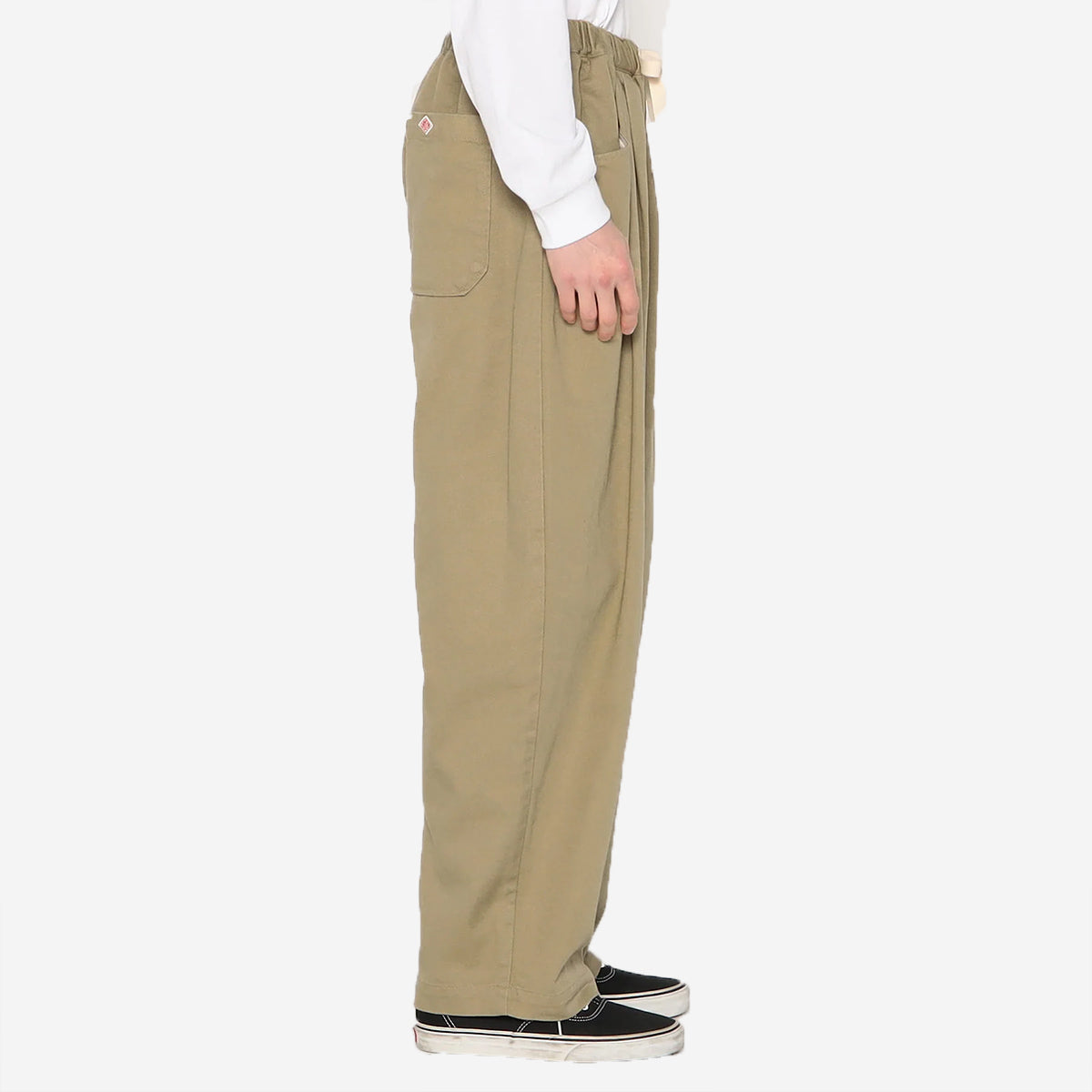 Two-Tuck Heavy Twill Easy Pants - Black