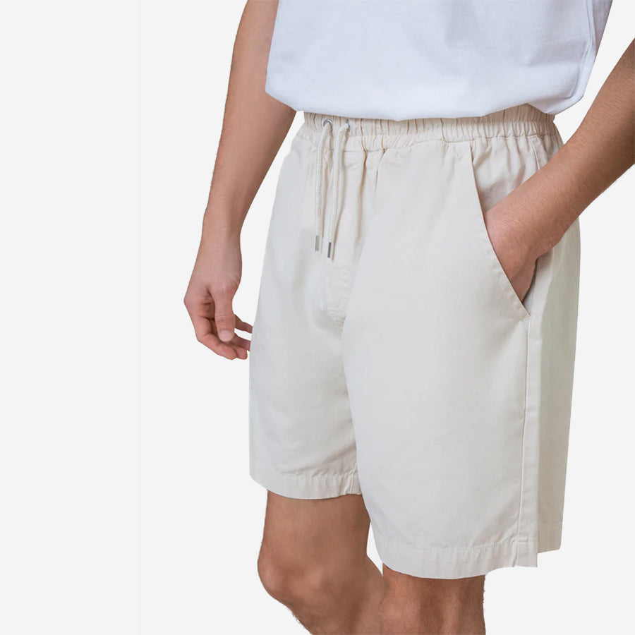 Organic Twill Easy Shorts - Ivory White