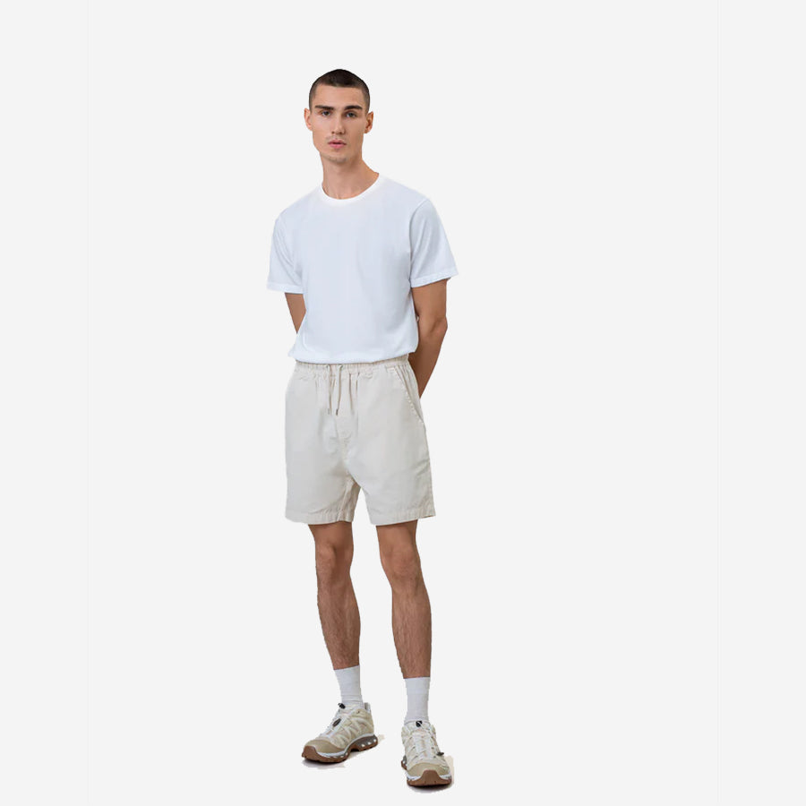 Organic Twill Easy Shorts - Ivory White