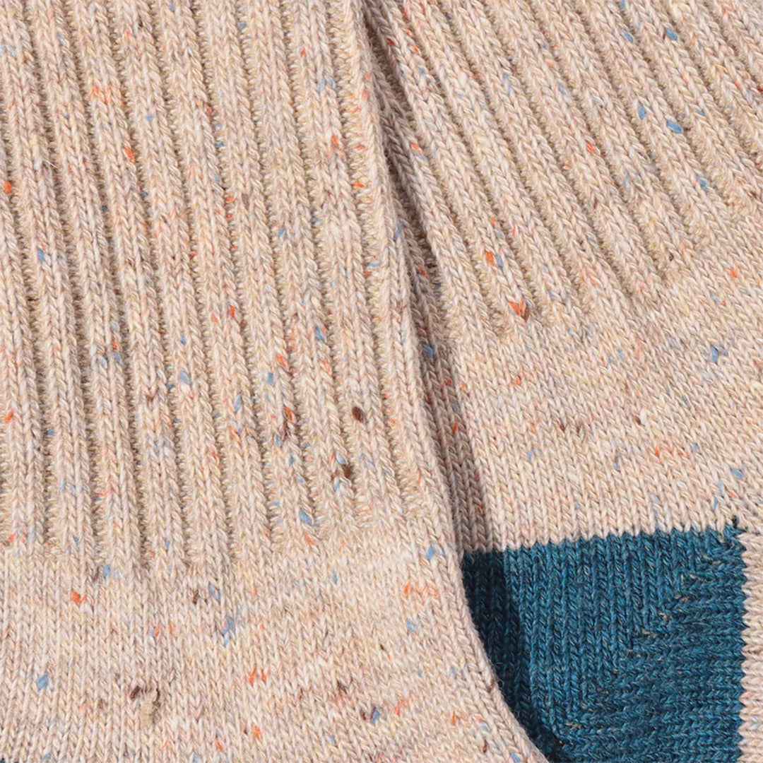Tweed Nep Crew Socks - Oatmeal