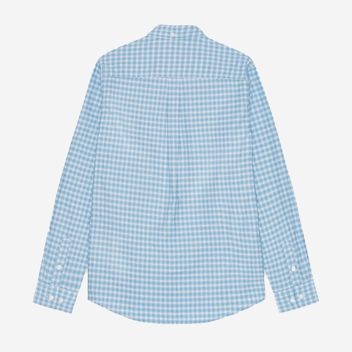 Two-Tone Mini Check Shirt - Allure Blue
