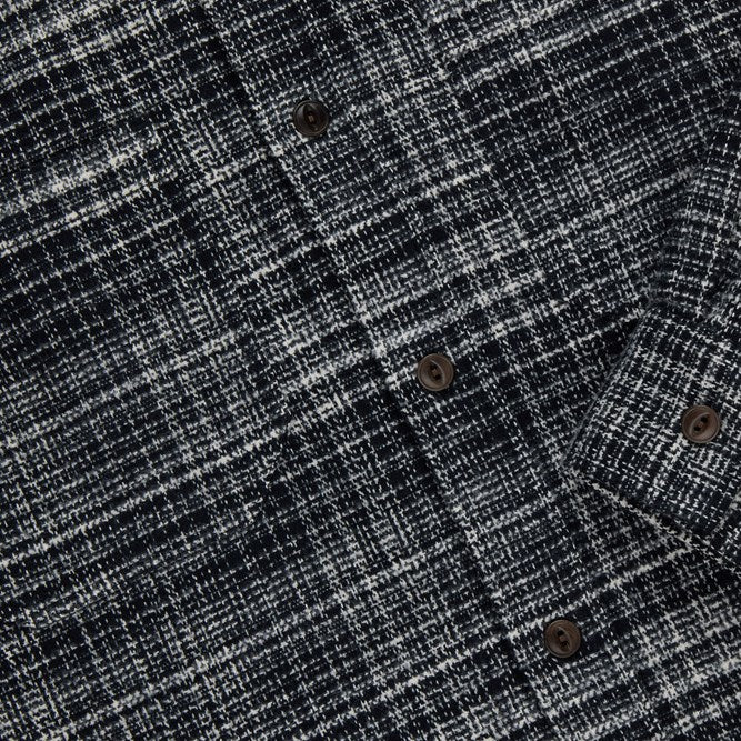 Utility Plaid Flannel Shirt - Black Static