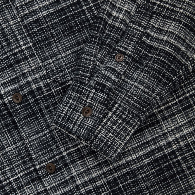 Utility Plaid Flannel Shirt - Black Static
