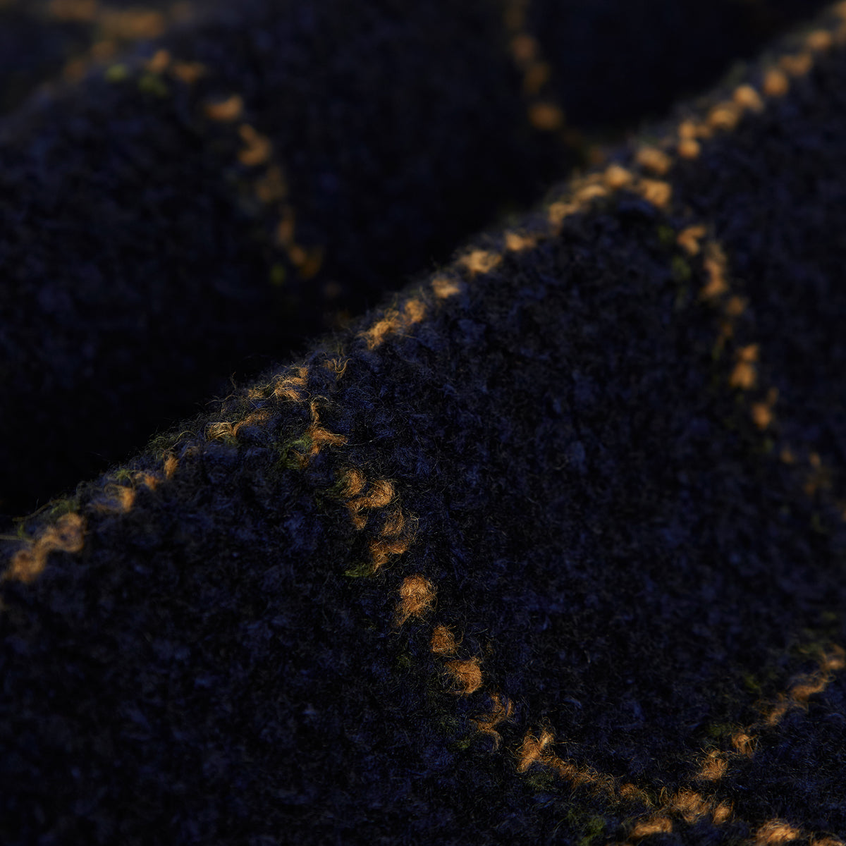 Vega Plaid Wool Overshirt - Navy/Yellow