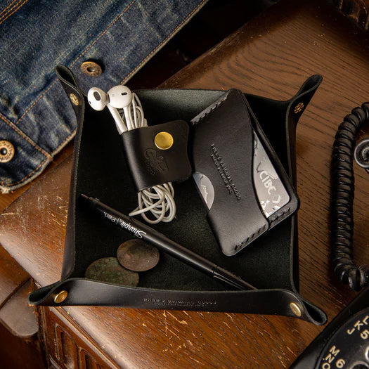 Valet Leather Tray - Black
