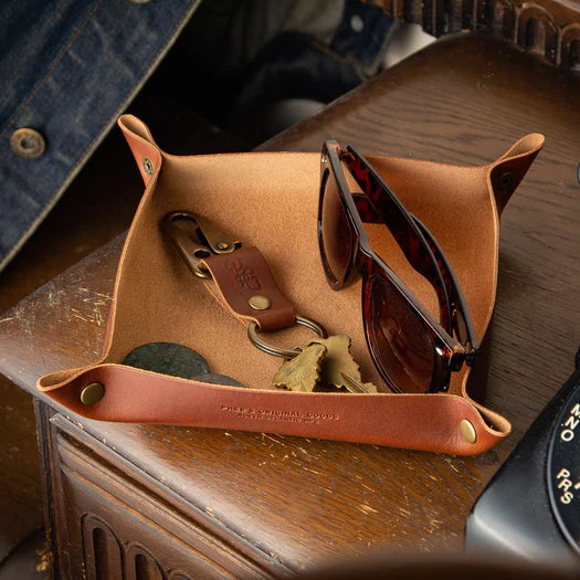 Valet Leather Tray - Brown