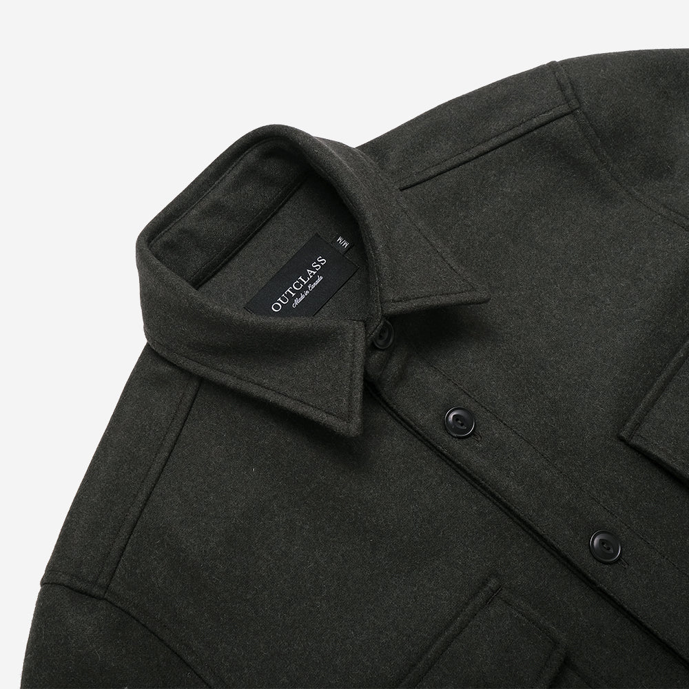 Wool Overshirt - Olive
