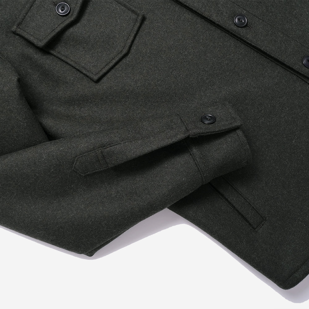 Wool Overshirt - Olive