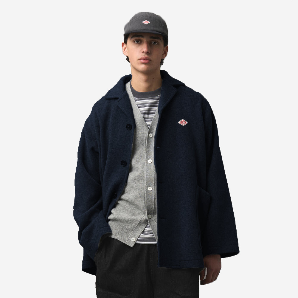Melton Wool Work Jacket - Dark Navy