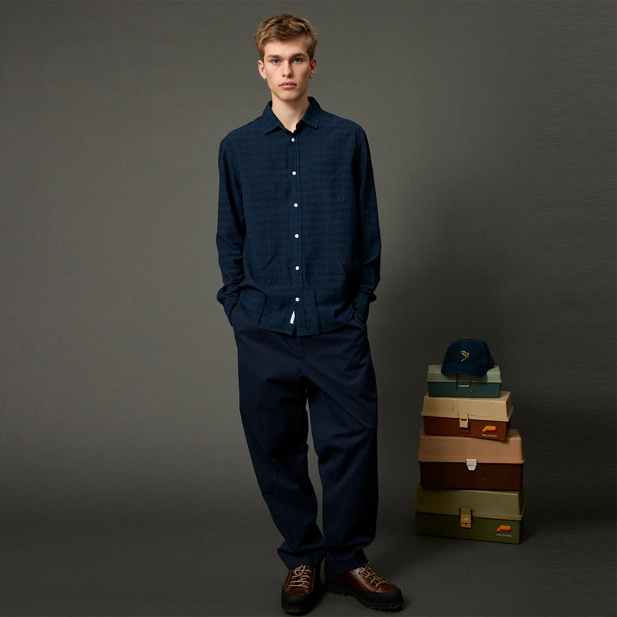 Writer Twill Tailored Pants - Navy
