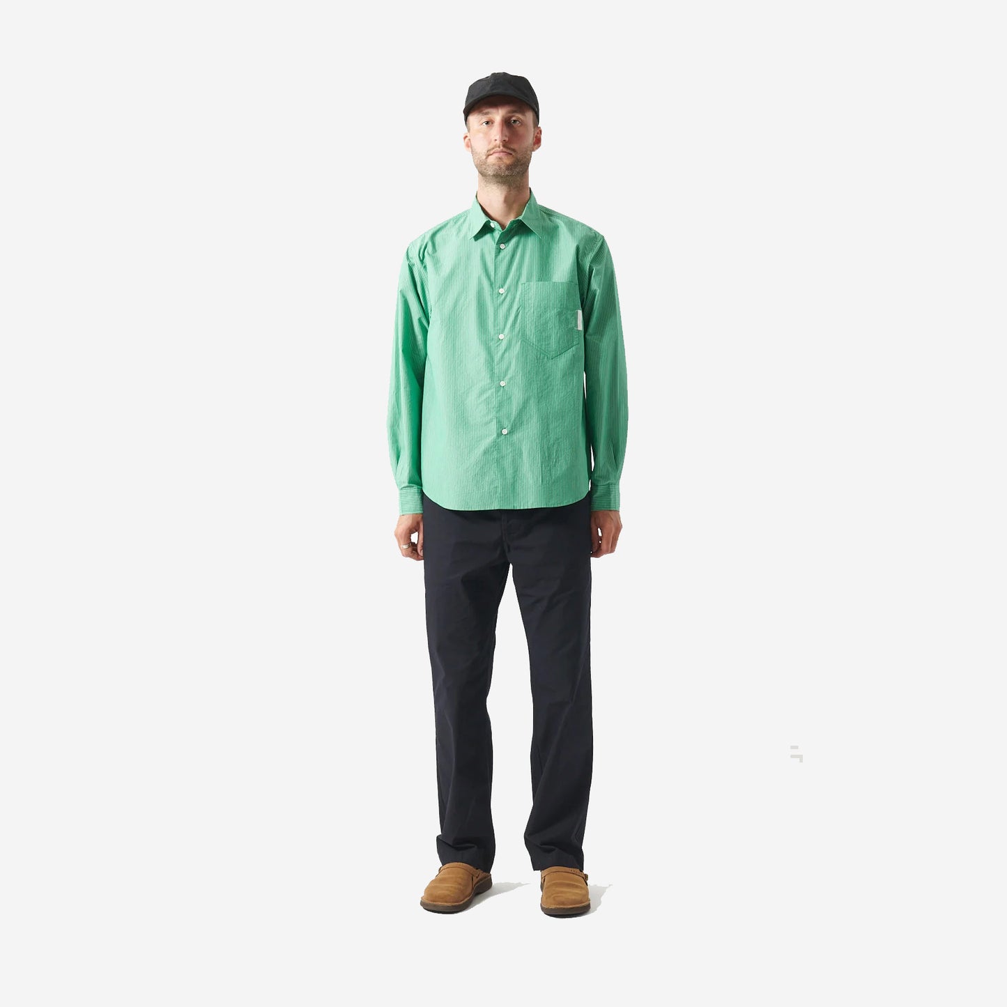 Washed CRP Classic Shirt - Green Stripe