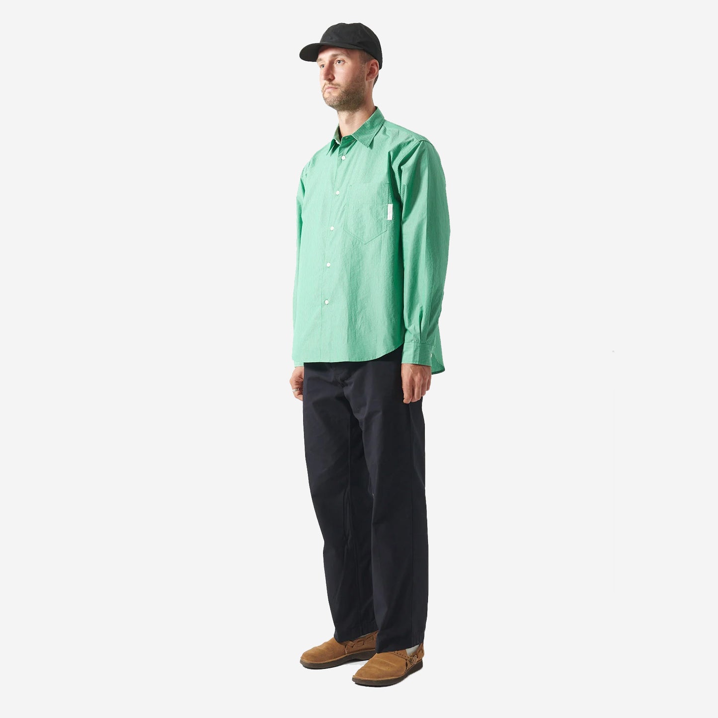 Washed CRP Classic Shirt - Green Stripe