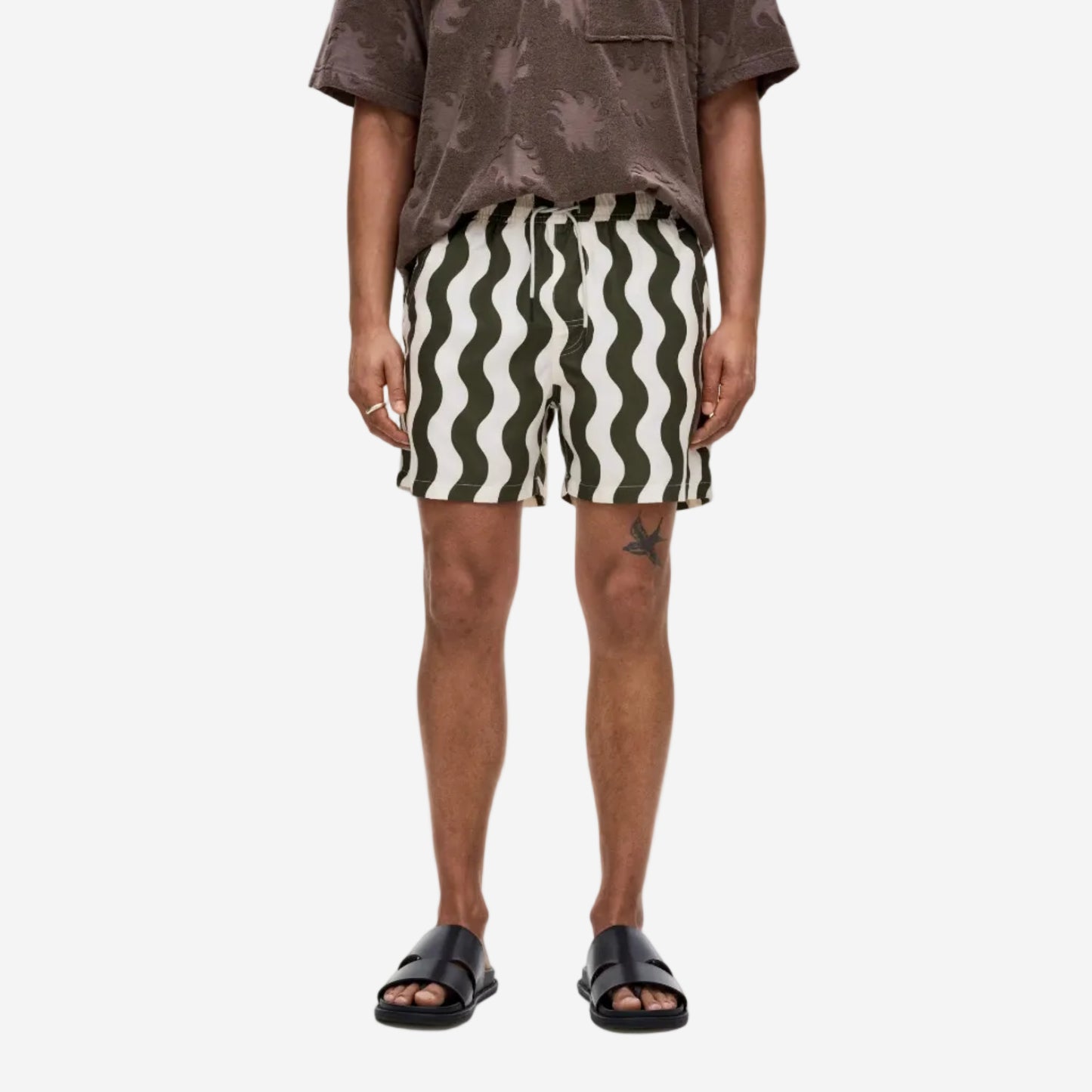 Waver Mid-Length Swim Shorts - Forest Green