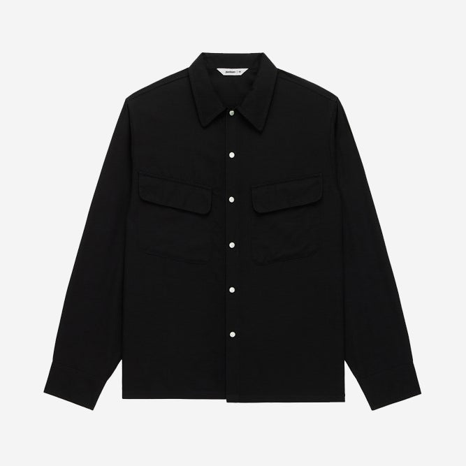 Western Lyocell/Wool Overshirt - Black