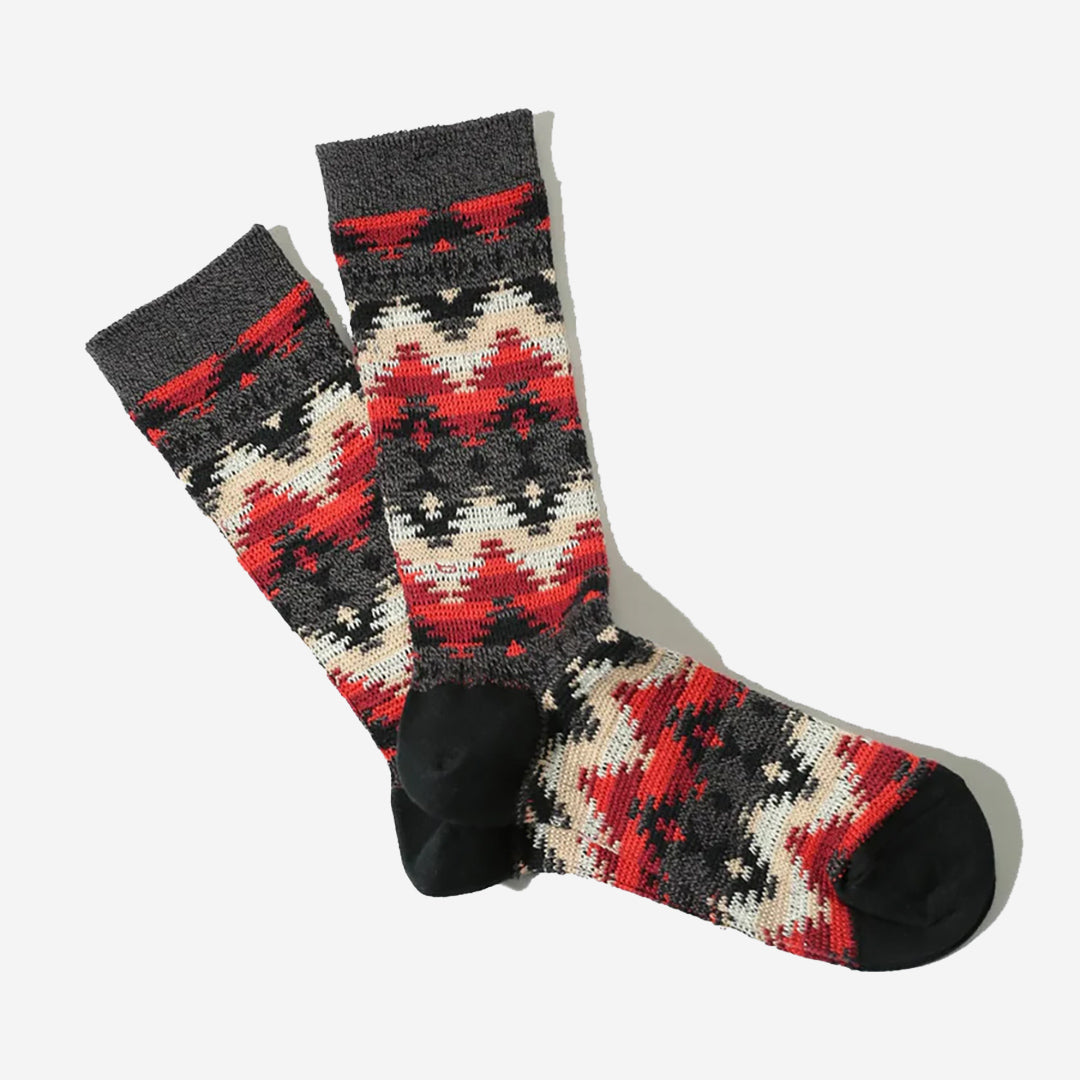 Wigwam Jacquard Crew Socks - Black