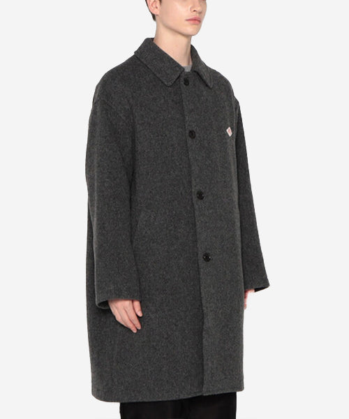 Wool Mossa Long Coat - Medium Grey