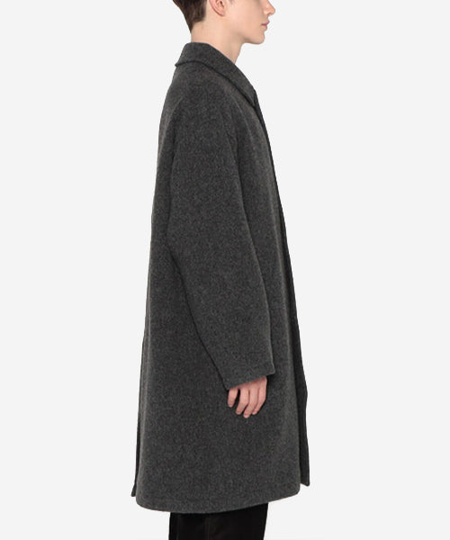 Wool Mossa Long Coat - Medium Grey