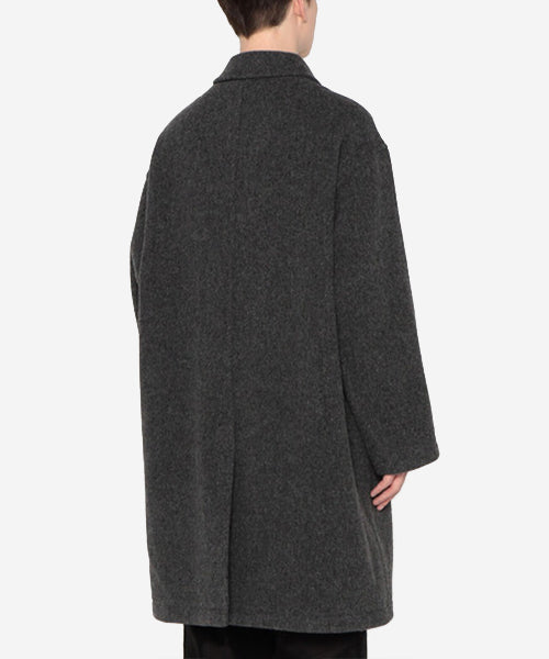 Wool Mossa Long Coat - Medium Grey