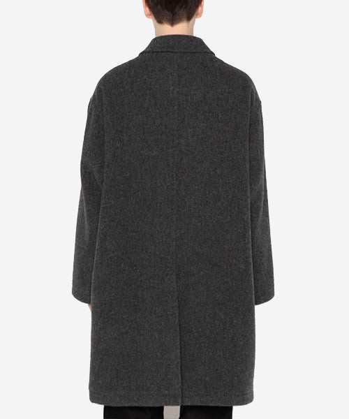 Wool Mossa Long Coat - Medium Grey