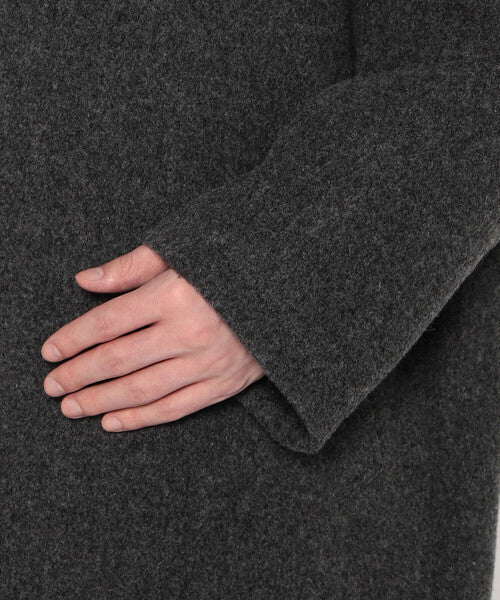 Wool Mossa Long Coat - Medium Grey