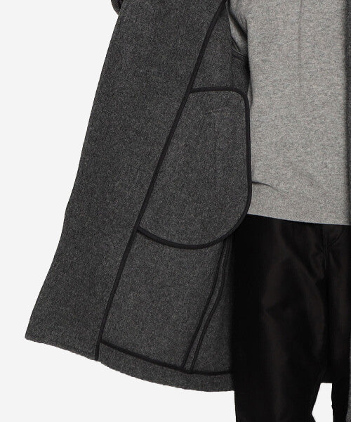 Wool Mossa Long Coat - Medium Grey