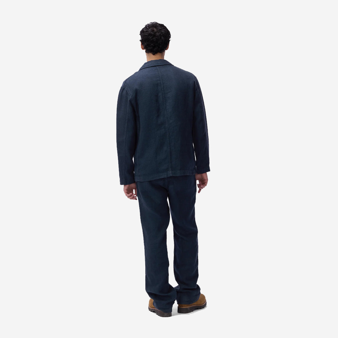 Work Linen Twill Blazer - Midnight