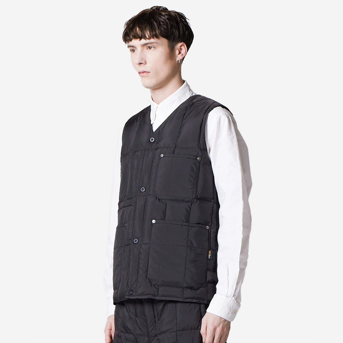 Work V-Neck Button Down CORDURA Vest - Dark Navy