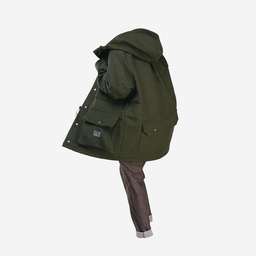 Cruzer Anorak Wool Jacket - Forest Green