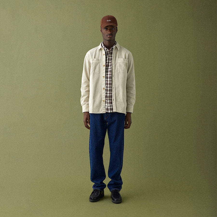 Drift Bouclé Check Shirt - Deep Brown